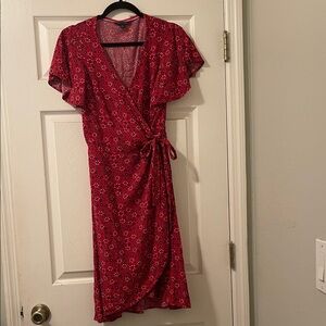 Tommy Hilfiger - Red Floral Wrap Dress